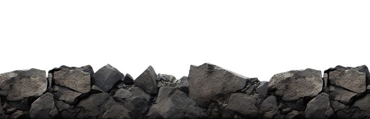 Rough dry surface of black soil, cut out