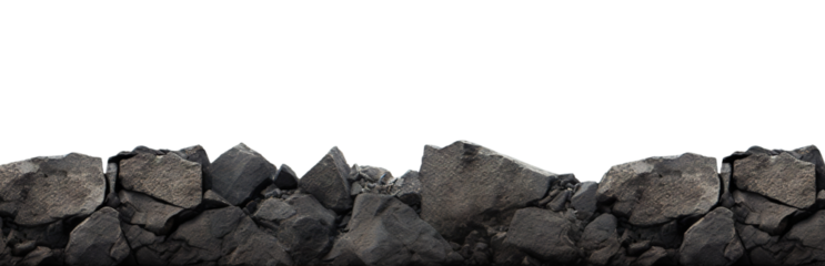 Rough dry surface of black soil, cut out