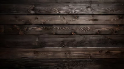 Tuinposter Brandhout textuur Dark burnt wooden background