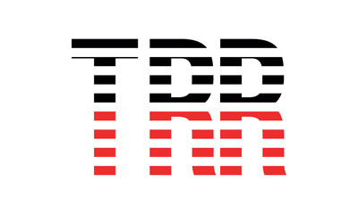 TRR three initial letter iconic line negative space minimal logo design vector template. monogram, abstract, wordmark, business, typography, minimalist, brand, company, flat, modern, unique, simple