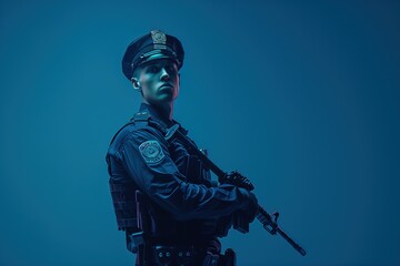 Policeman, studio portrait