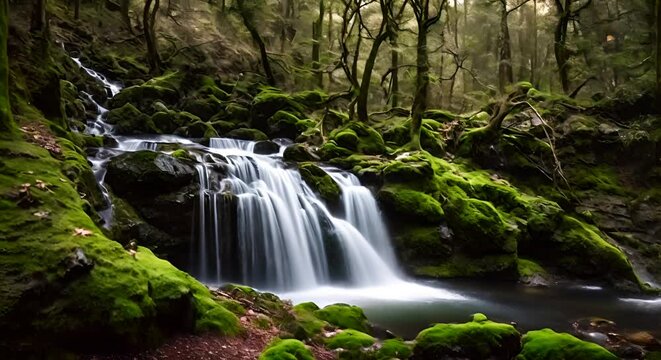 cascata nella foresta della tailandia, relax e senso di pace in una localit&agrave; magica