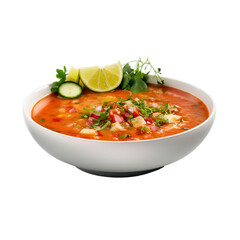 A gazpacho soup isolated on transparent background, png