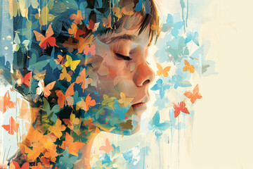 Neurodiversity concept illustration, ADHD, Autism spectrum