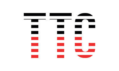 TTC three initial letter iconic line negative space minimal logo design vector template. monogram, abstract, wordmark, business, typography, minimalist, brand, company, flat, modern, unique, simple