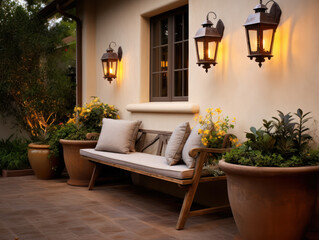 Luxury terrace with sofa and place to relax