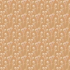 seamless vector pattern spring leaves flowers simple