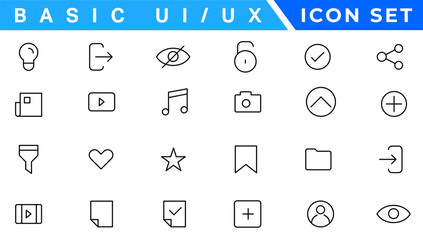 ux ui Icons bundle. Linear dot style Icons. Vector illustration