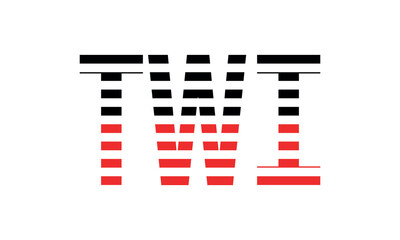 TWI three initial letter iconic line negative space minimal logo design vector template. monogram, abstract, wordmark, business, typography, minimalist, brand, company, flat, modern, unique, simple