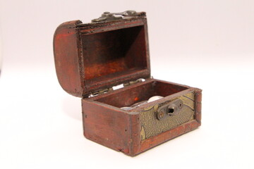 A brown metal box
