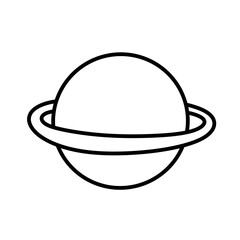 Space cartoon doodle Line icon.