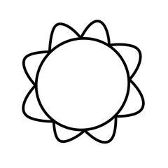 Sun doodle Line icon.