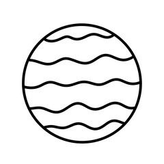 Space cartoon doodle Line icon.