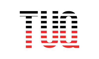 TUQ three initial letter iconic line negative space minimal logo design vector template. monogram, abstract, wordmark, business, typography, minimalist, brand, company, flat, modern, unique, simple