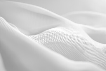 close up of a white cotton fabric