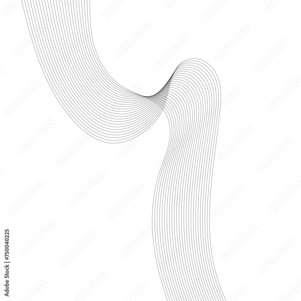 Aufkleber modern wavy line background design. white wave curve abstract background.