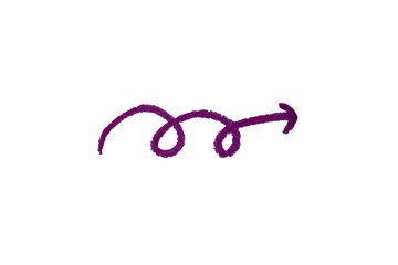 Draw a dark purple pencil line separately on a transparent background.