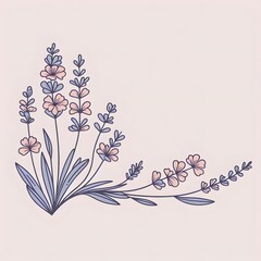 Lavender Flower Bouquet. lavender branches.