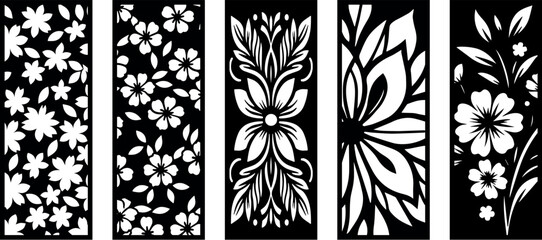 Laser cut leafs panel. room divider screens, paper craft, card background.