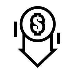 Icono de precio bajo. Oferta, descuento, ahorro, rebajas. Ilustración vectorial