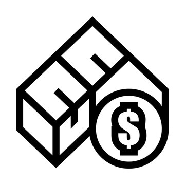 Icono de precio mayorista. Compras al por mayor, comercio, oferta, descuento en cantidades. Ilustraci&oacute;n vectorial