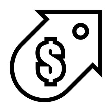 Icono de aumento de precio. Incremento, etiqueta de precio, inflaci&oacute;n. Ilustraci&oacute;n vectorial