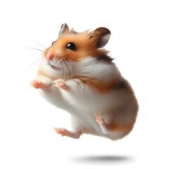 Hamster  on a white background.