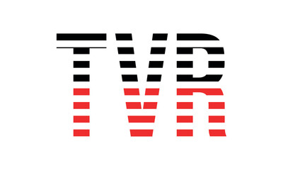 TVR three initial letter iconic line negative space minimal logo design vector template. monogram, abstract, wordmark, business, typography, minimalist, brand, company, flat, modern, unique, simple