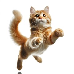  cat isolated on white background 