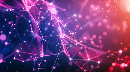 Obraz premium The Connective Web of the Future: Abstract Network Lines and Shapes Illustrating Digital Connectivity and Data Flow