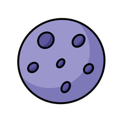 Space cartoon doodle icon.
