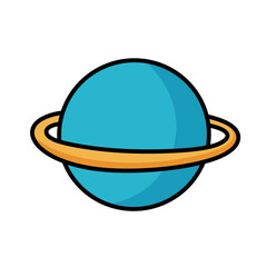 Space cartoon doodle icon.