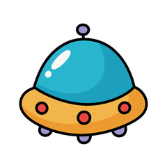 UFO doodle icon.