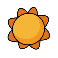 Sun doodle icon.