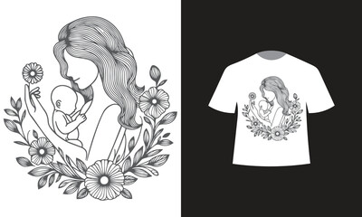 happy mothers day t-shirt design 2024