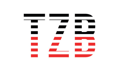 TZB three initial letter iconic line negative space minimal logo design vector template. monogram, abstract, wordmark, business, typography, minimalist, brand, company, flat, modern, unique, simple