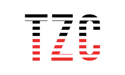 TZC three initial letter iconic line negative space minimal logo design vector template. monogram, abstract, wordmark, business, typography, minimalist, brand, company, flat, modern, unique, simple