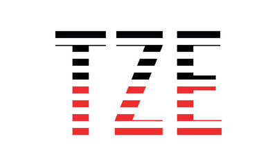 TZE three initial letter iconic line negative space minimal logo design vector template. monogram, abstract, wordmark, business, typography, minimalist, brand, company, flat, modern, unique, simple
