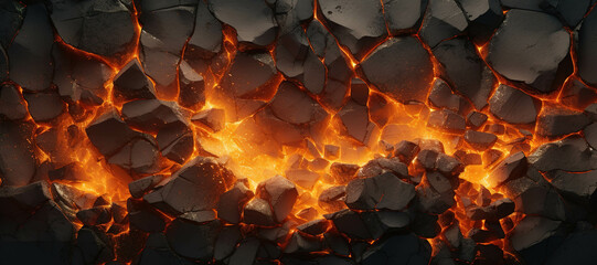 fire stone wall hole crust, rock, flame, burn 62