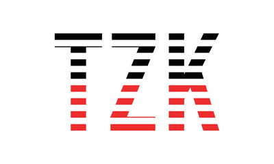 TZK three initial letter iconic line negative space minimal logo design vector template. monogram, abstract, wordmark, business, typography, minimalist, brand, company, flat, modern, unique, simple