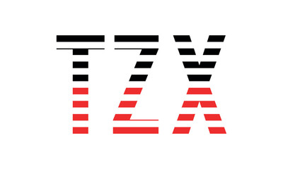 TZX three initial letter iconic line negative space minimal logo design vector template. monogram, abstract, wordmark, business, typography, minimalist, brand, company, flat, modern, unique, simple