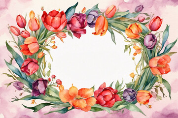 Fototapeta premium Colorful flower arrangement on a white background.