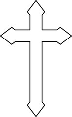 Cross church drawing design banner.