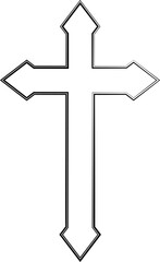 Cross church drawing design banner.