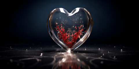 "Artificial Intelligence Love: Valentine's Day Heart Background