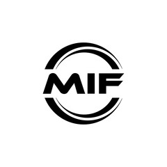 MIF letter logo design with white background in illustrator, vector logo modern alphabet font overlap style. calligraphy designs for logo, Poster, Invitation, etc. - obrazy, fototapety, plakaty