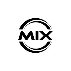 MIX letter logo design with white background in illustrator, vector logo modern alphabet font overlap style. calligraphy designs for logo, Poster, Invitation, etc.