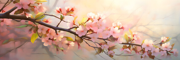 Awakening of Life: A Blessed and Bountiful Budding Spring in a Tranquil Landscape