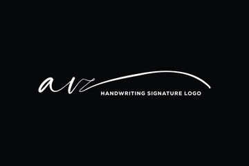 AV initials Handwriting signature logo. AV Hand drawn Calligraphy lettering Vector. AV letter real estate, beauty, photography letter logo design.