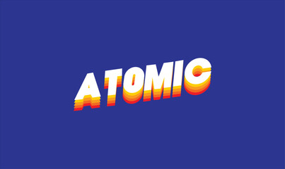 Atomic Letter Vector logo-Atom icon. Vector illustration. Symbol of science, education, nuclear physics, scientific research